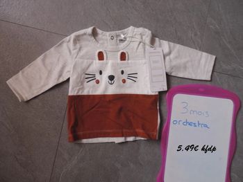 tee shirt orchestra taille 3 mois