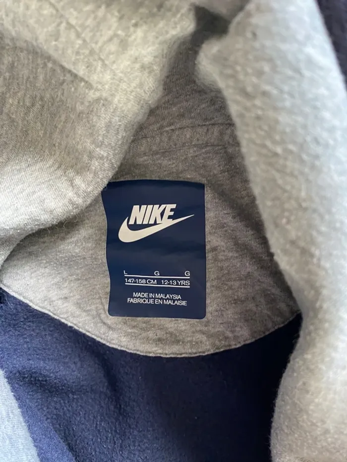 Sweat Nike à capuche – Bleu marine & logo rouge – Enfant L / Homme XS-S - photo numéro 4