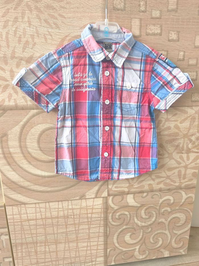 Chemise à carreaux été garçon 2 ans tao - photo numéro 3