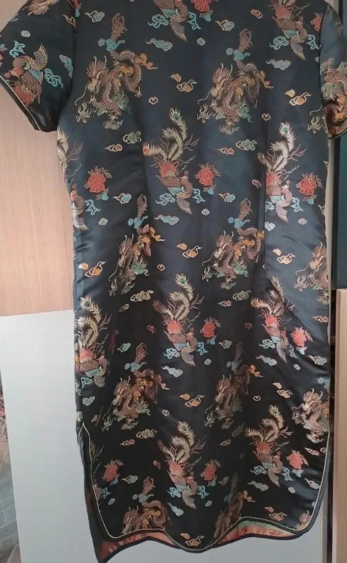 Belle robe asiatique en soie - photo numéro 3