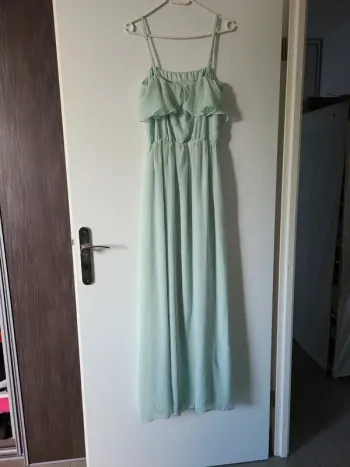 Robe longue turquoise