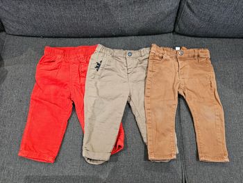 Lot de 3 pantalons 74 cm
