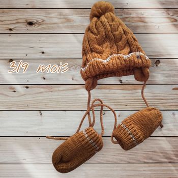 ❄️ Ensemble bonnet et moufles hiver bébé ❄️