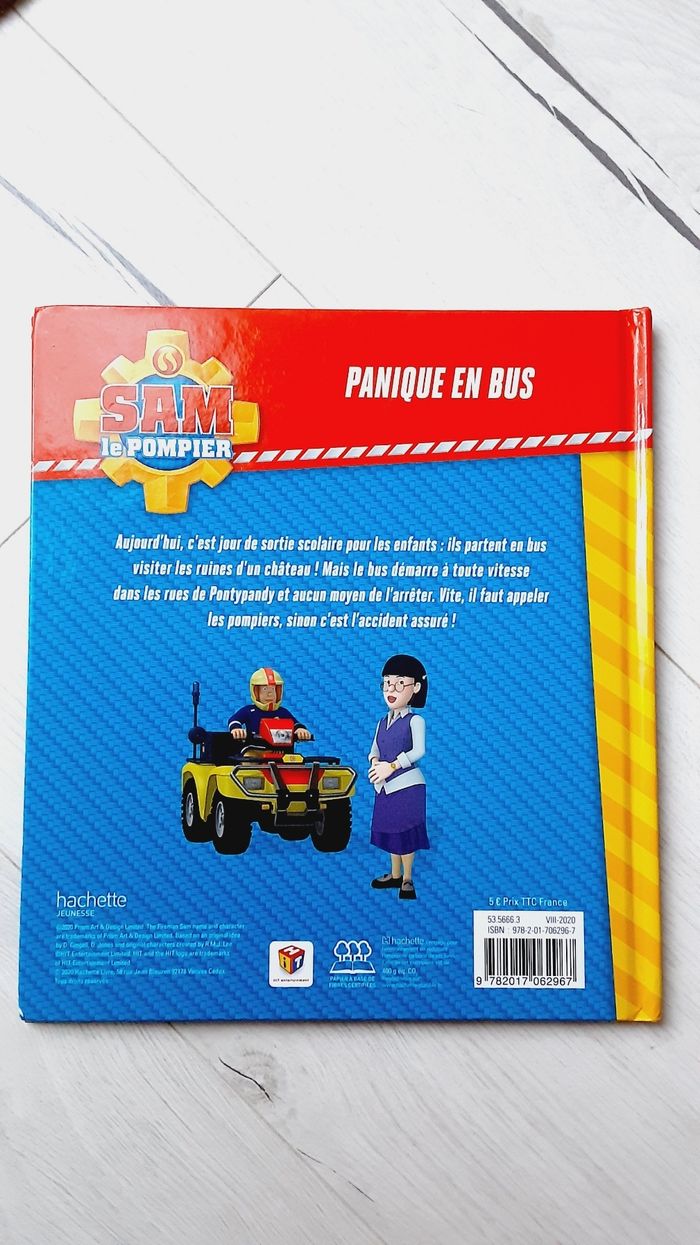 Livre Sam le pompier, Panique en bus - photo numéro 2