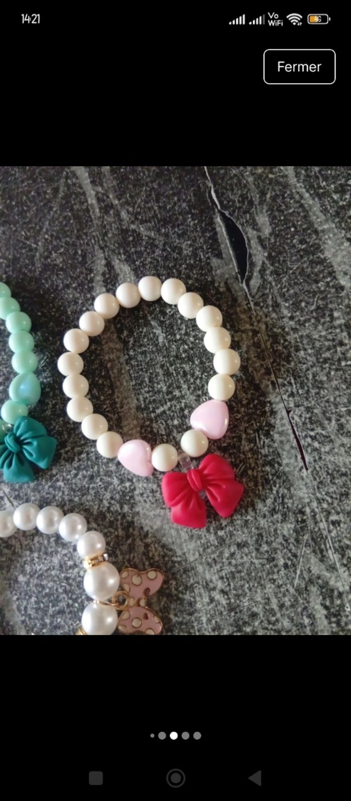 Lot 4 bracelets élastiques enfant - photo numéro 3