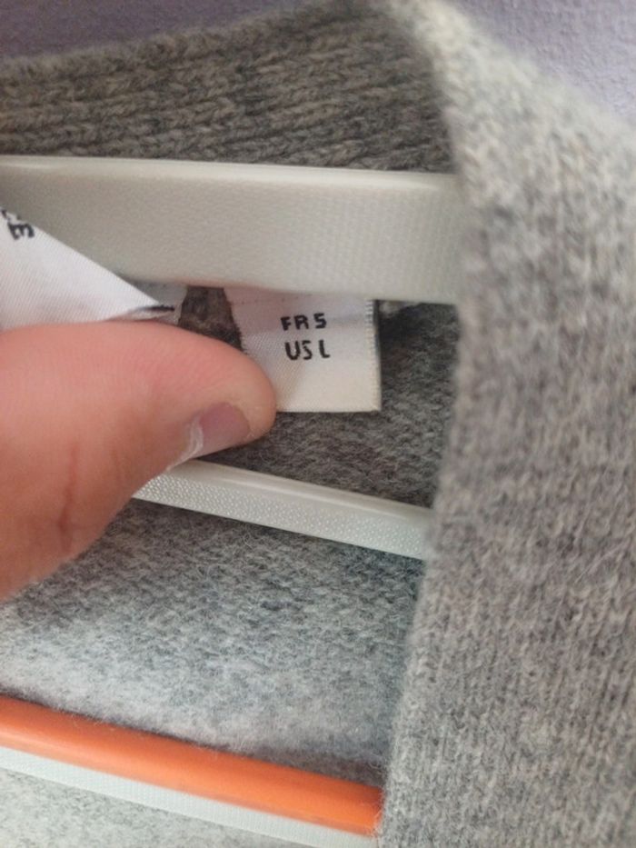 Gilet lacoste femme gris très bon état logo brodé vert taille XL - photo numéro 5