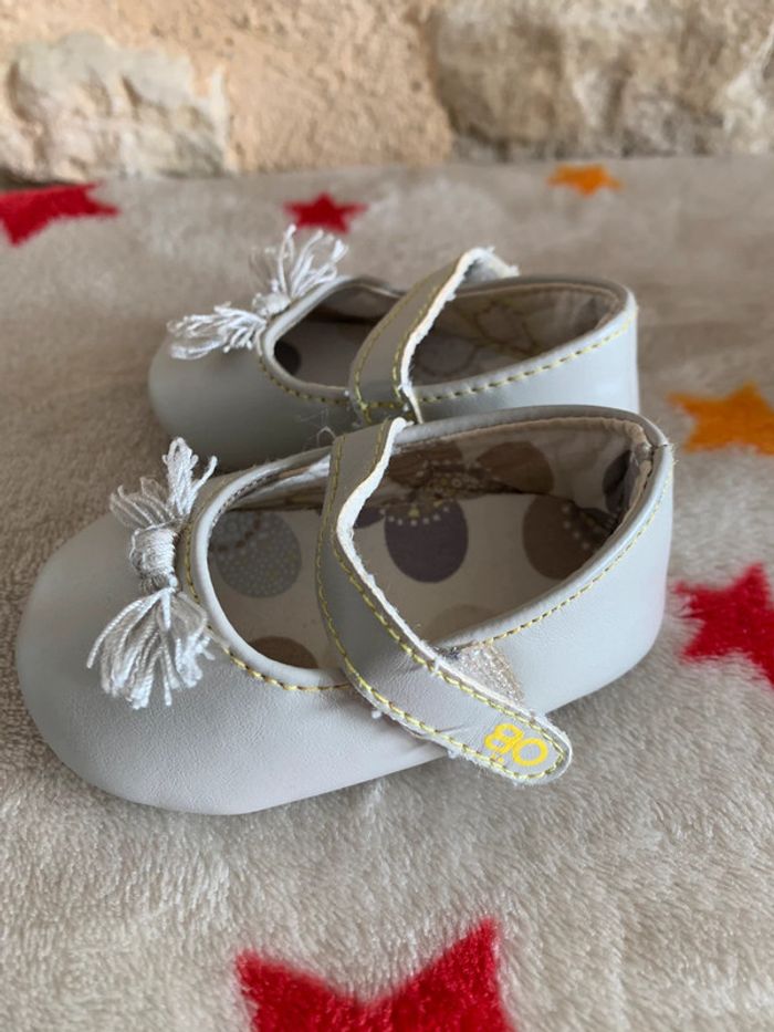 Lot 2 paires de ballerines Obaïbi beige & grises bébé T16 - photo numéro 3