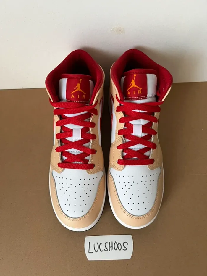 Nike Air Jordan 1 Mid Light Cardinal Curry - 40 - photo numéro 4