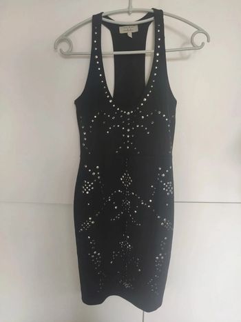 Zara robe vintage noir et pierres