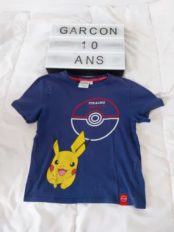 Tee-shirt manche courte garçon 10 ans Pickachu
