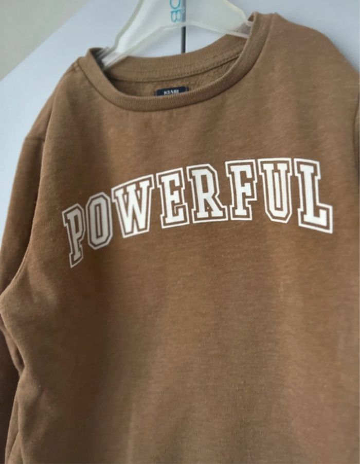 Sweat pull col rond camel  kiabi 8 ans - photo numéro 2