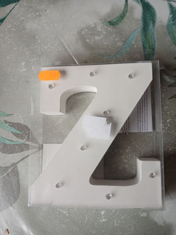 Lettre Z lumineuse