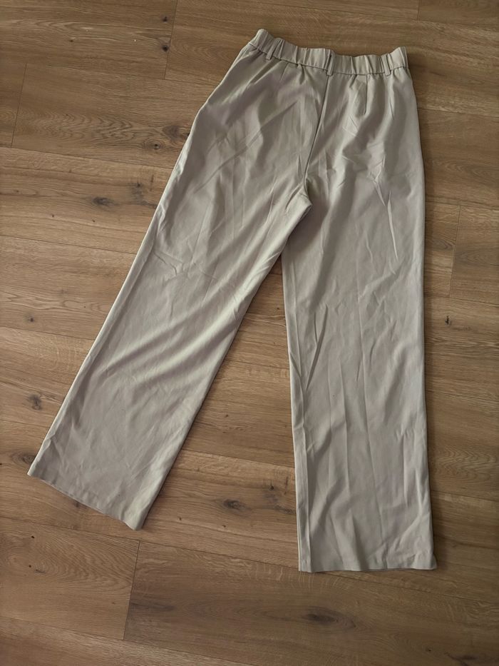Pantalon à jambes larges beige/marron clair S/M - photo numéro 10