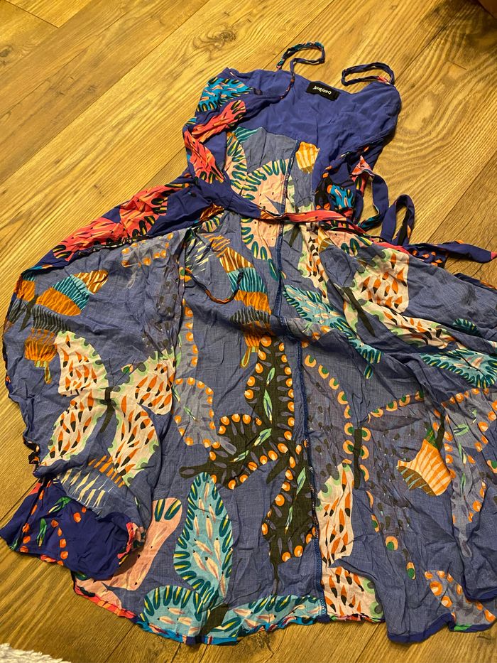 Robe été mauve à motifs papillons Desigual Txs - photo numéro 7