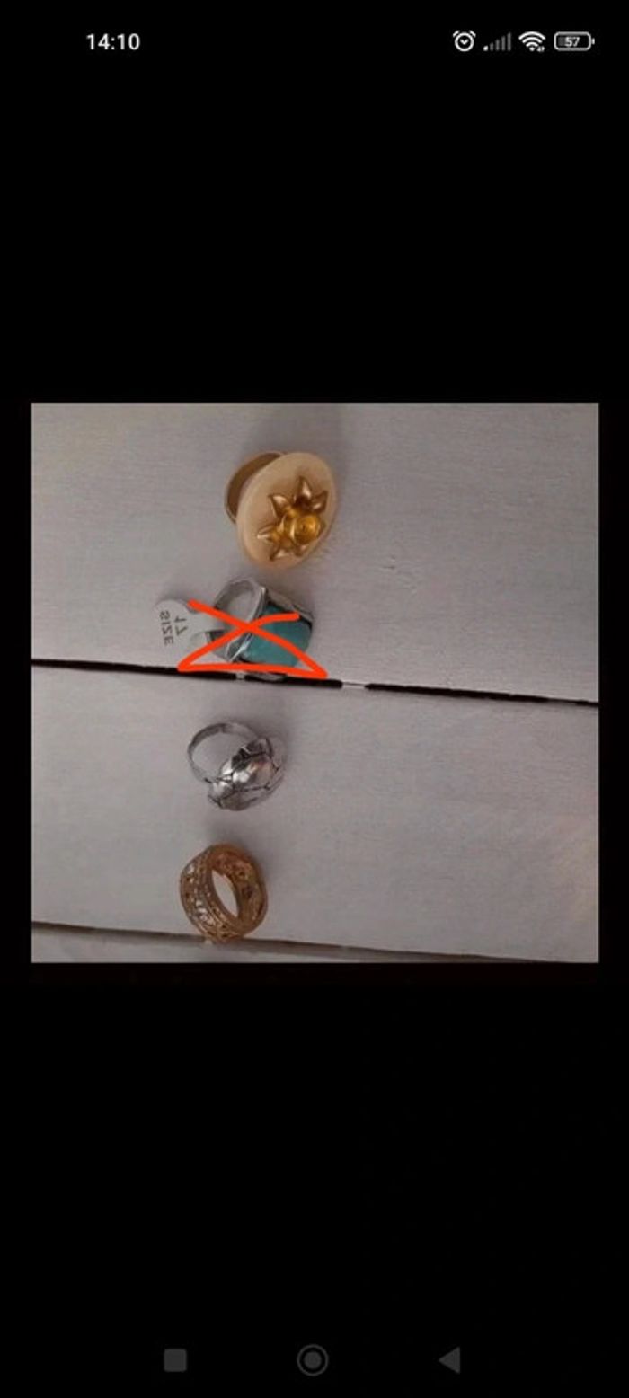 Lot de trois grosse bagues