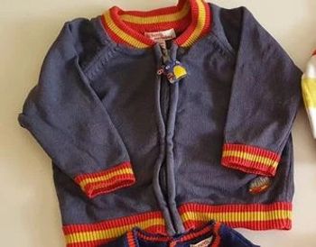 Pull Gilet Zippé Du Pareil Au Même Taille 6 mois 68 cm DPAM