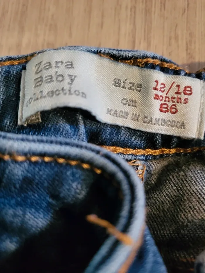 Jean bleu Zara Baby 18 mois 86 cms - photo numéro 3