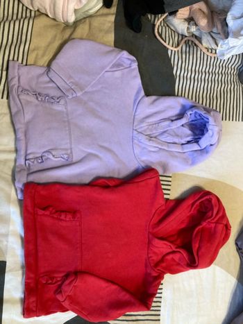 2 sweat-shirt à capuche bébé fille