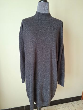 Robe pull noire paillettée taille 42 kiabi
