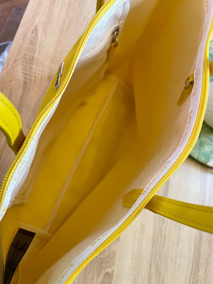 Grand sac cabas Lacoste jaune - photo numéro 5
