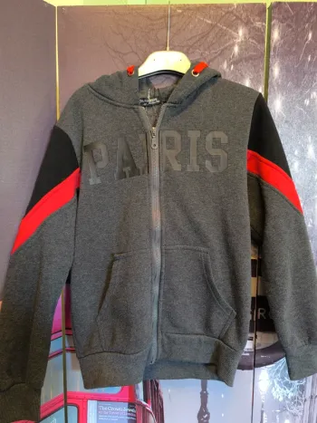 79746 veste zippée grise garçon 12 ans