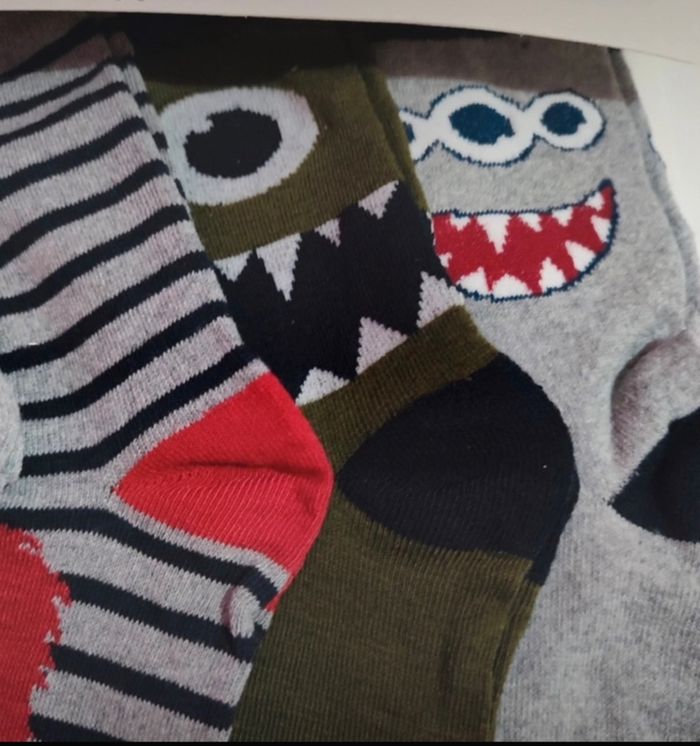 Lot* de 5 paires de chaussettes rigolotes pour enfants pointure 34/37 - photo numéro 2