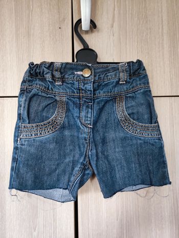 Short jean bleu foncé kidkanai 6 ans