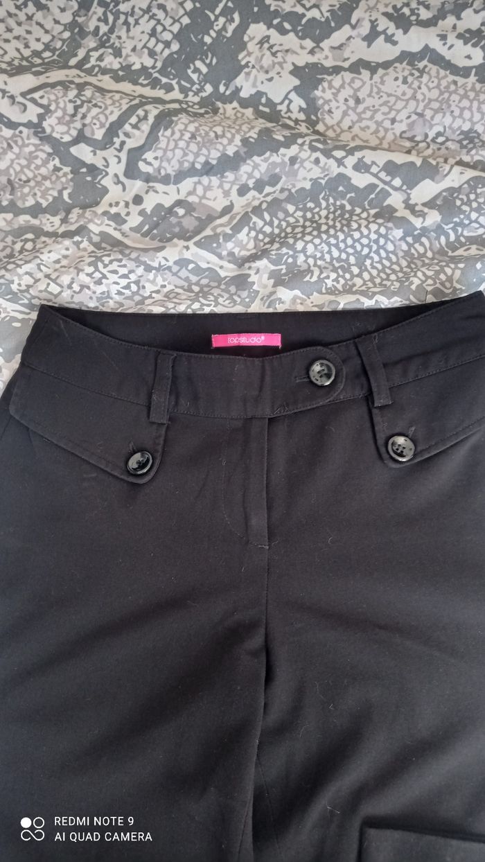 Pantalon noir jambes larges Top Studio taille S - photo numéro 2