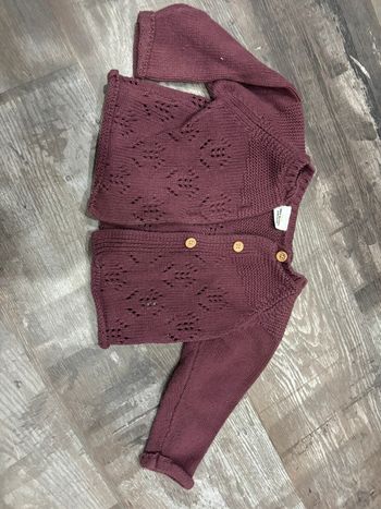 Gilet en laine bébé fille 12mois TAO