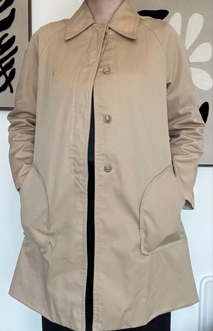 Trench vintage en coton mélange - photo numéro 4