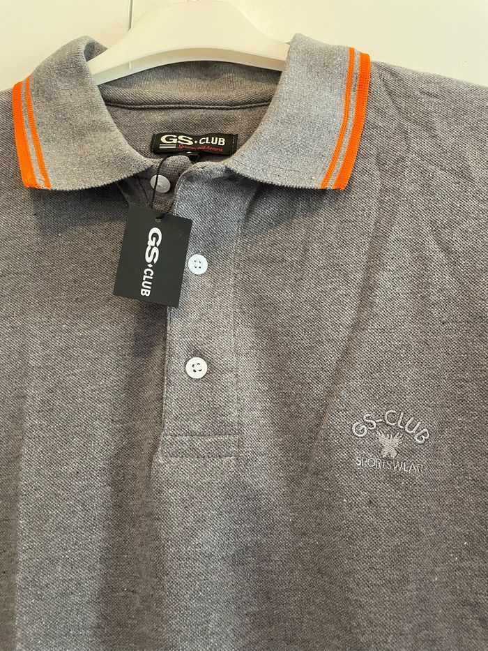Polo gris en coton taille L GS club - photo numéro 3