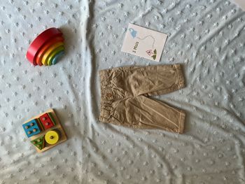 pantalon chino beige taille réglable 3 mois tex