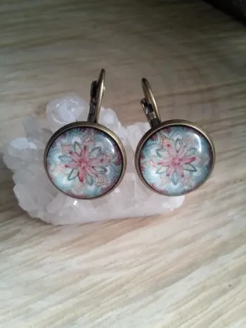 Boucles d'oreilles bohèmes fleurs de vie