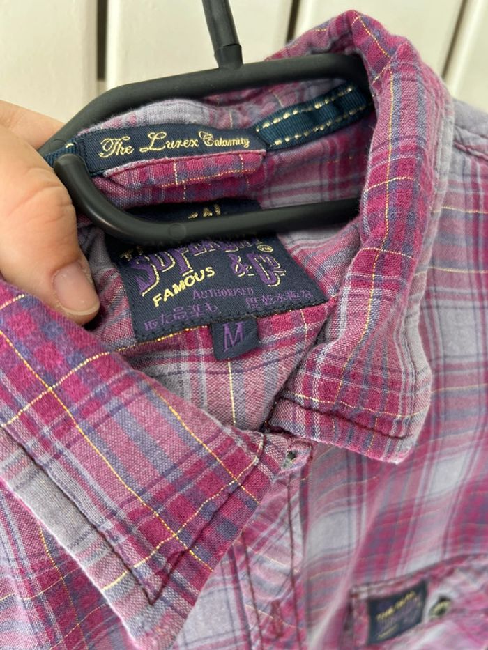 Joli chemise à carreaux Superdry taille M comme neuve - photo numéro 3