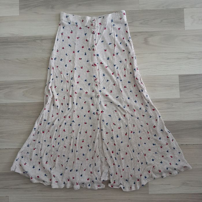 Jupe longue crème imprimée Jeepy taille 38