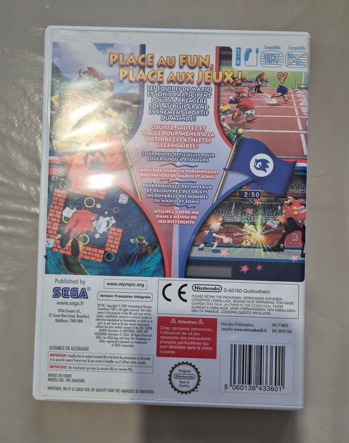 Mario & sonic aux Jeux Olympiques nintendo Wii complet - photo numéro 3