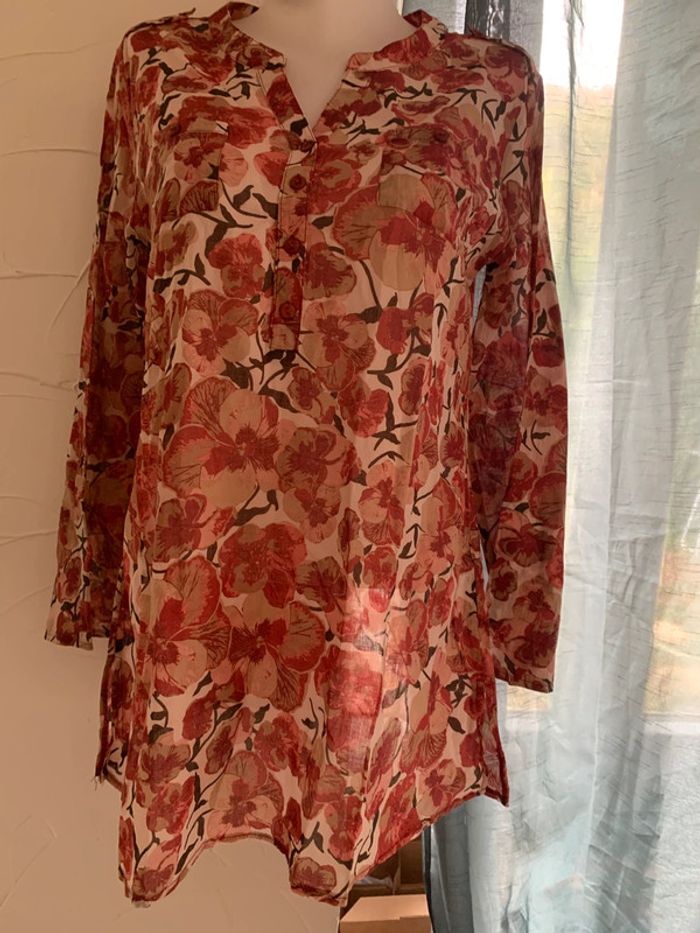Blouse Armand Thierry fleurie manches longues taille 38