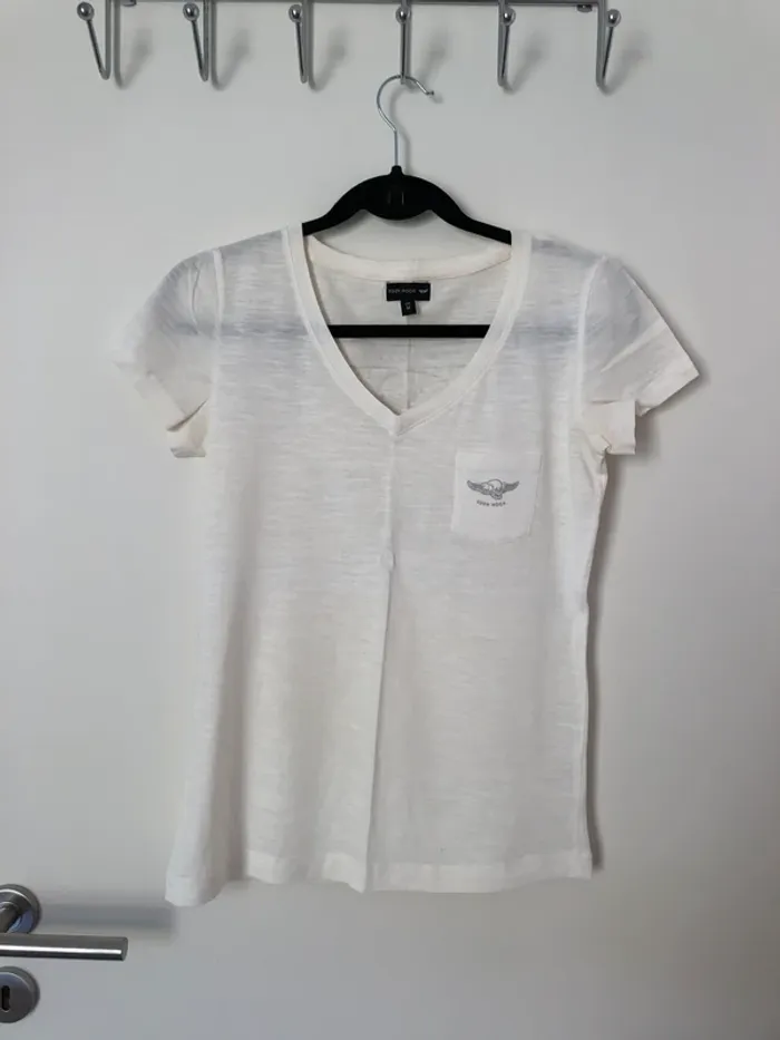 T-shirt crème tête de mort Eden Rock Rebel taille M