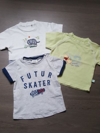 Ensemble de 3 t-shirts taille 12 mois