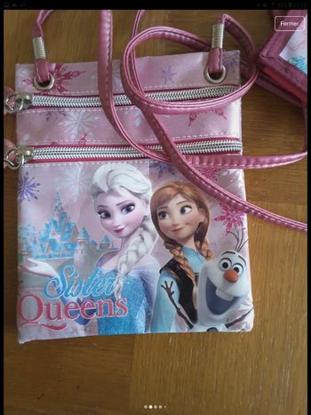Sac à main  avec porte feuille reine des neiges
