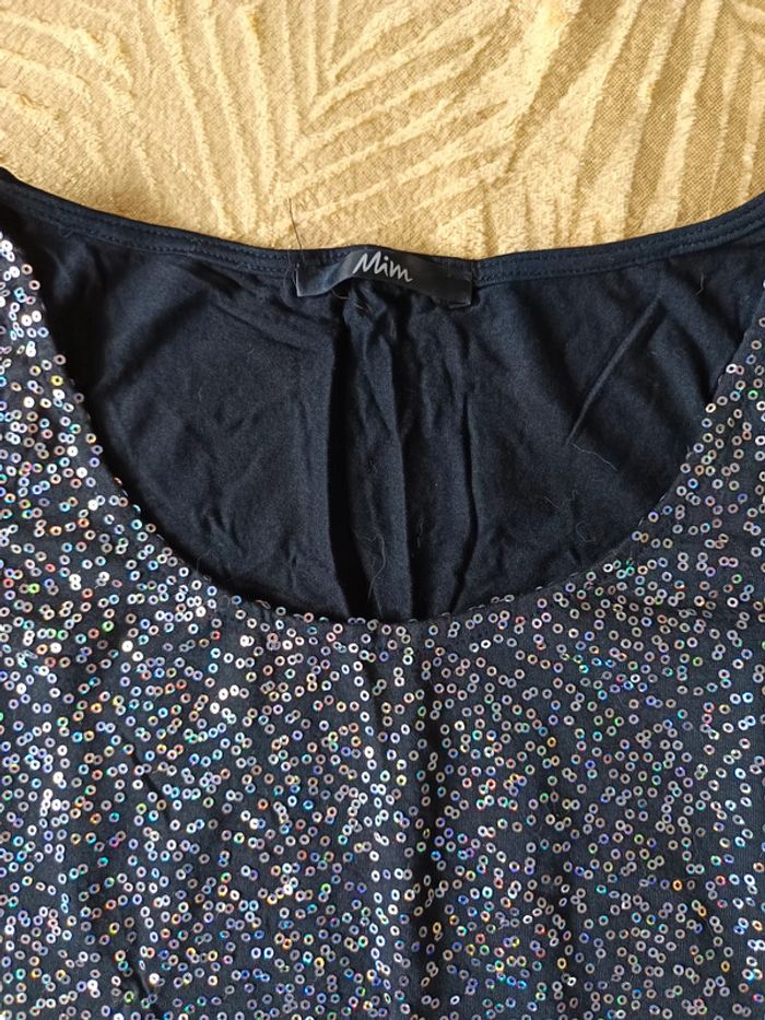 Haut noir sequins - photo numéro 3