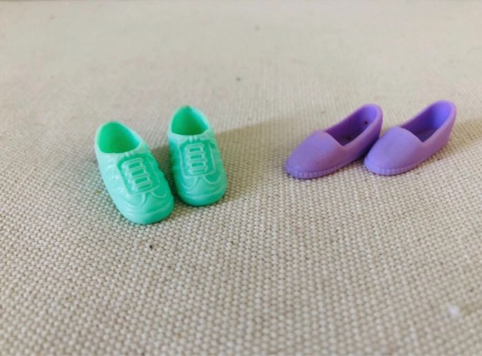 Lot deux paires de baskets barbie vert et violet - photo numéro 2