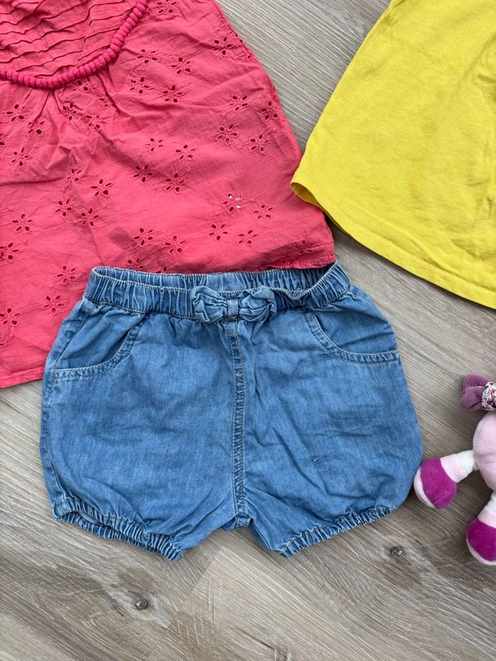 Ensemble blouse + t-shirt + short taille 24 mois - photo numéro 4