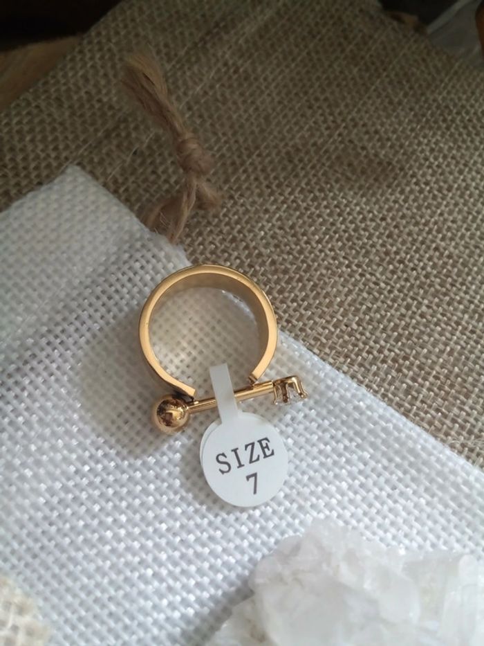 Bague en acier et zircon - photo numéro 3