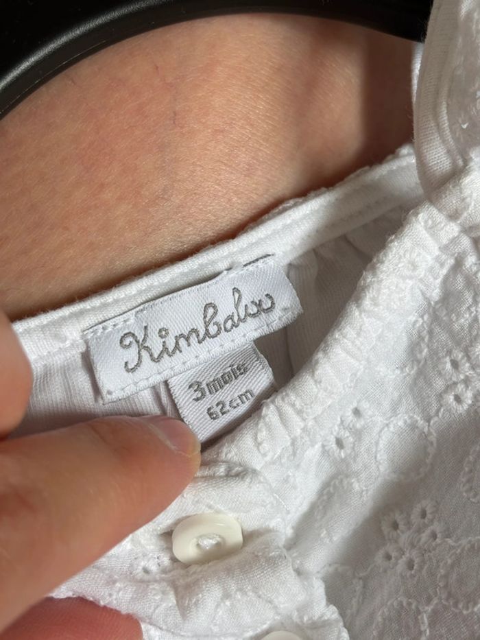 Combinaison été blanche Kimbaloo 3 mois - photo numéro 4
