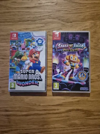 Lot de 2 jeux nintendo switch super Mario Bros wonder + Samba de Amigo neuf Fr