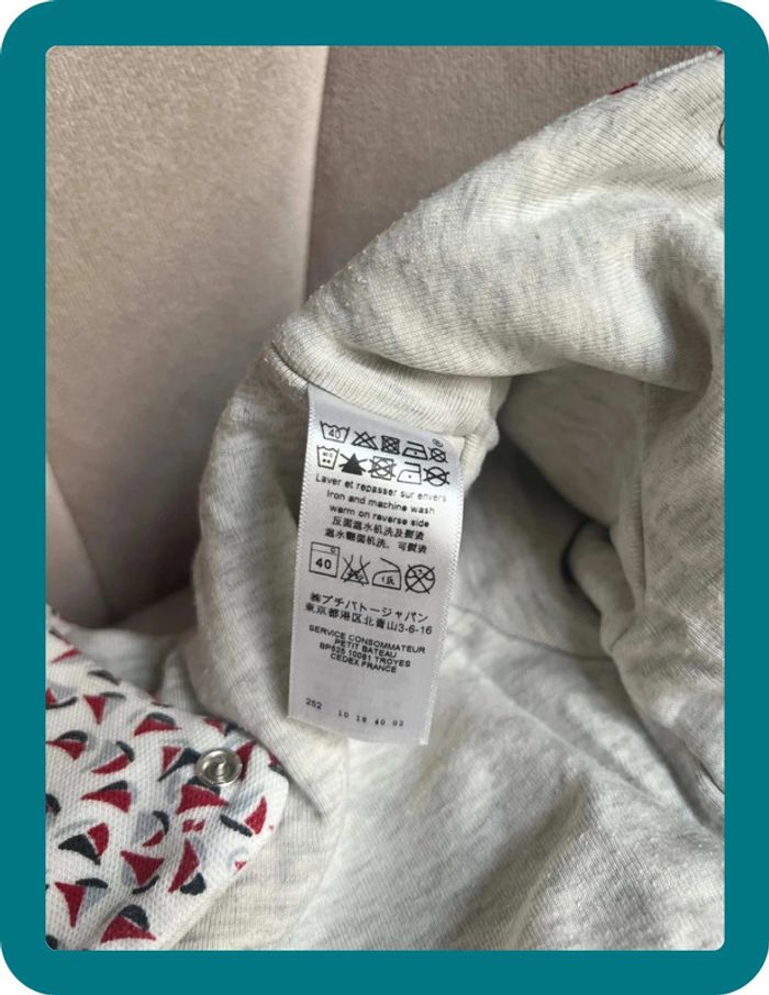 Combinaison épaisse doublée jersey à pression mixte 12 mois - Petit Bateau - photo numéro 5