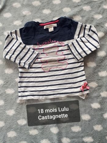 Lot de t shirt manches longue 18 mois