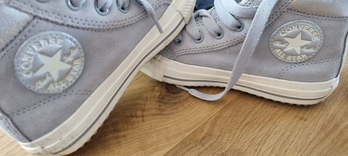 Paire de Converse haute T 29 grise cuir Nubuck - photo numéro 7