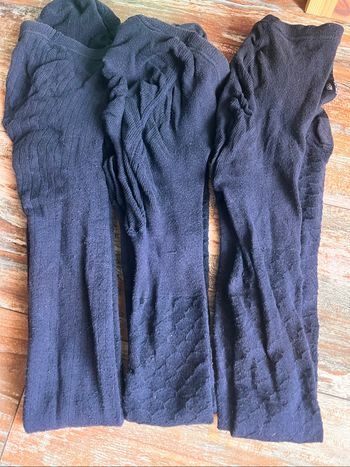 Lot de trois collants okaidi marine taille 10-12 ans